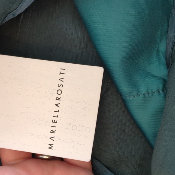 MARElieLLA Rosati Dark Teal Tapered Career Office Lightweight Viscose Trousers L - Picture 8 of 8